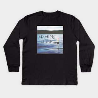 fishing shirt, funny fishing, fishing gift Kids Long Sleeve T-Shirt